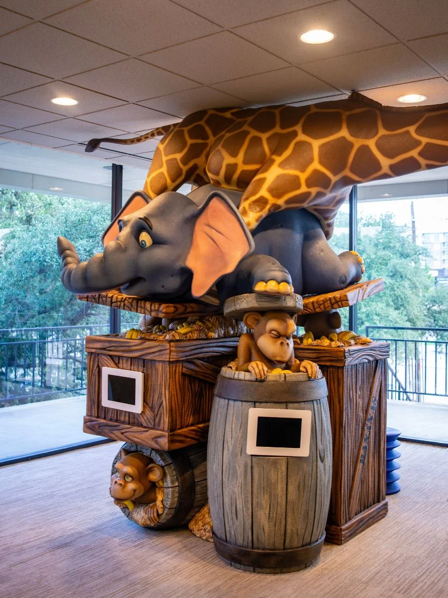 Child-friendly pediatric dental office with playful theme